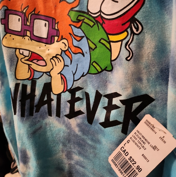 🆕️Forever 21 X Nickelodeon Rugrats Cropped Tank Muscle T Size L NWT Tie-Dye - Picture 4 of 5
